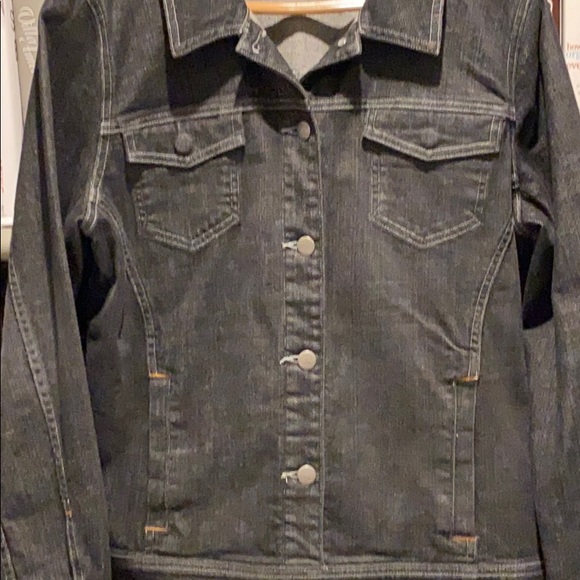 Eileen Fisher black jean jacket - Picture 2 of 5